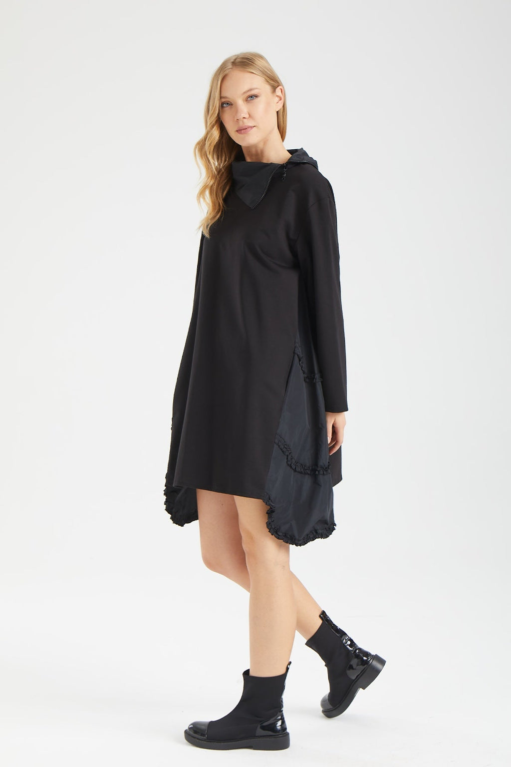 Kadın siyah elbise – ELARA Hibrit Tunik Elbise | IMBUE color:siyah