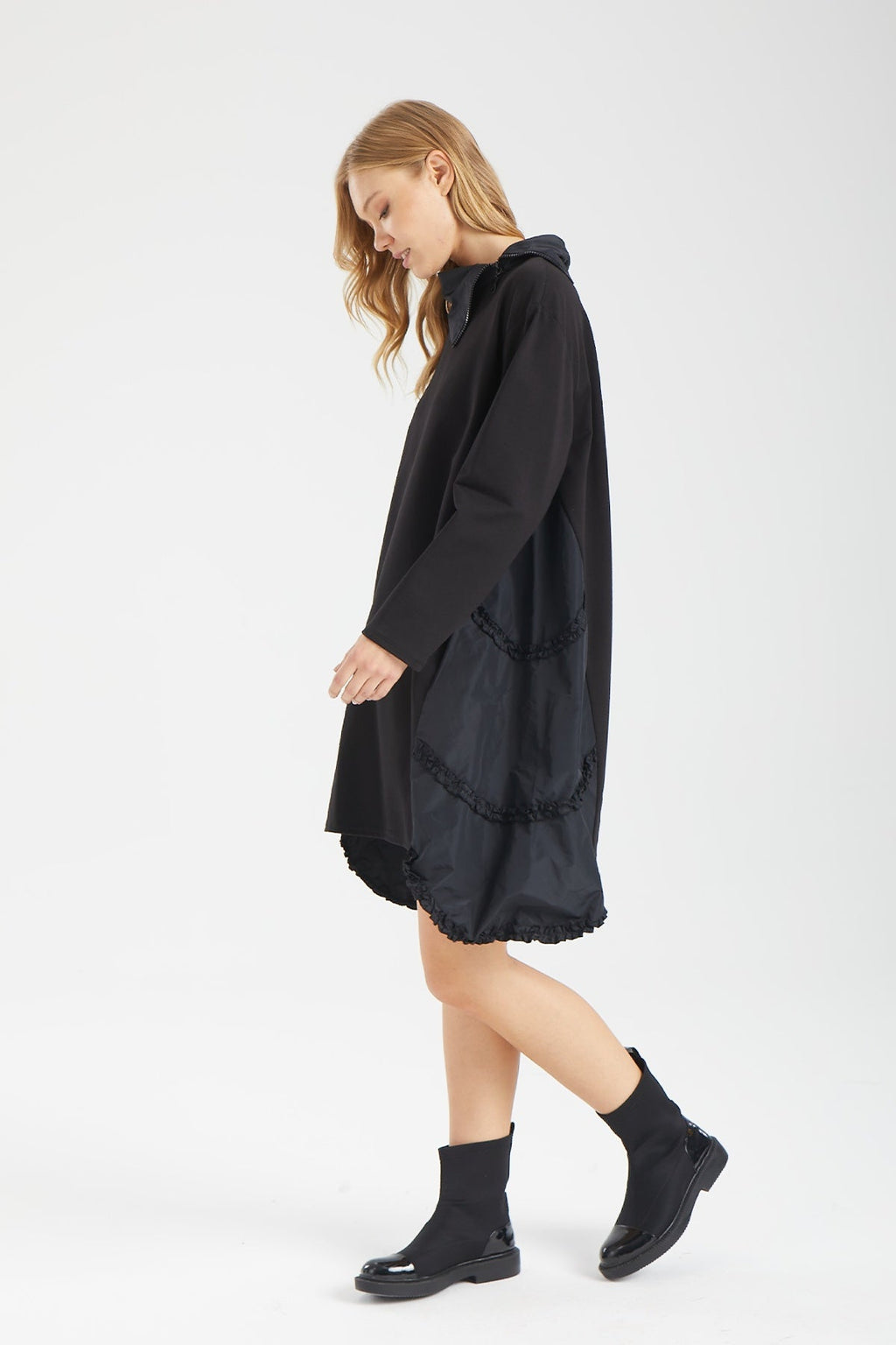 Kadın siyah elbise – ELARA Hibrit Tunik Elbise | IMBUE color:siyah