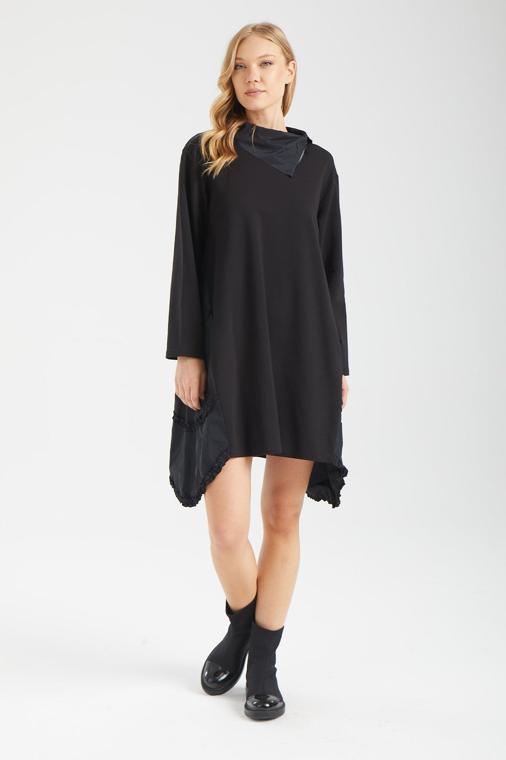 Kadın siyah elbise – ELARA Hibrit Tunik Elbise | IMBUE color:siyah