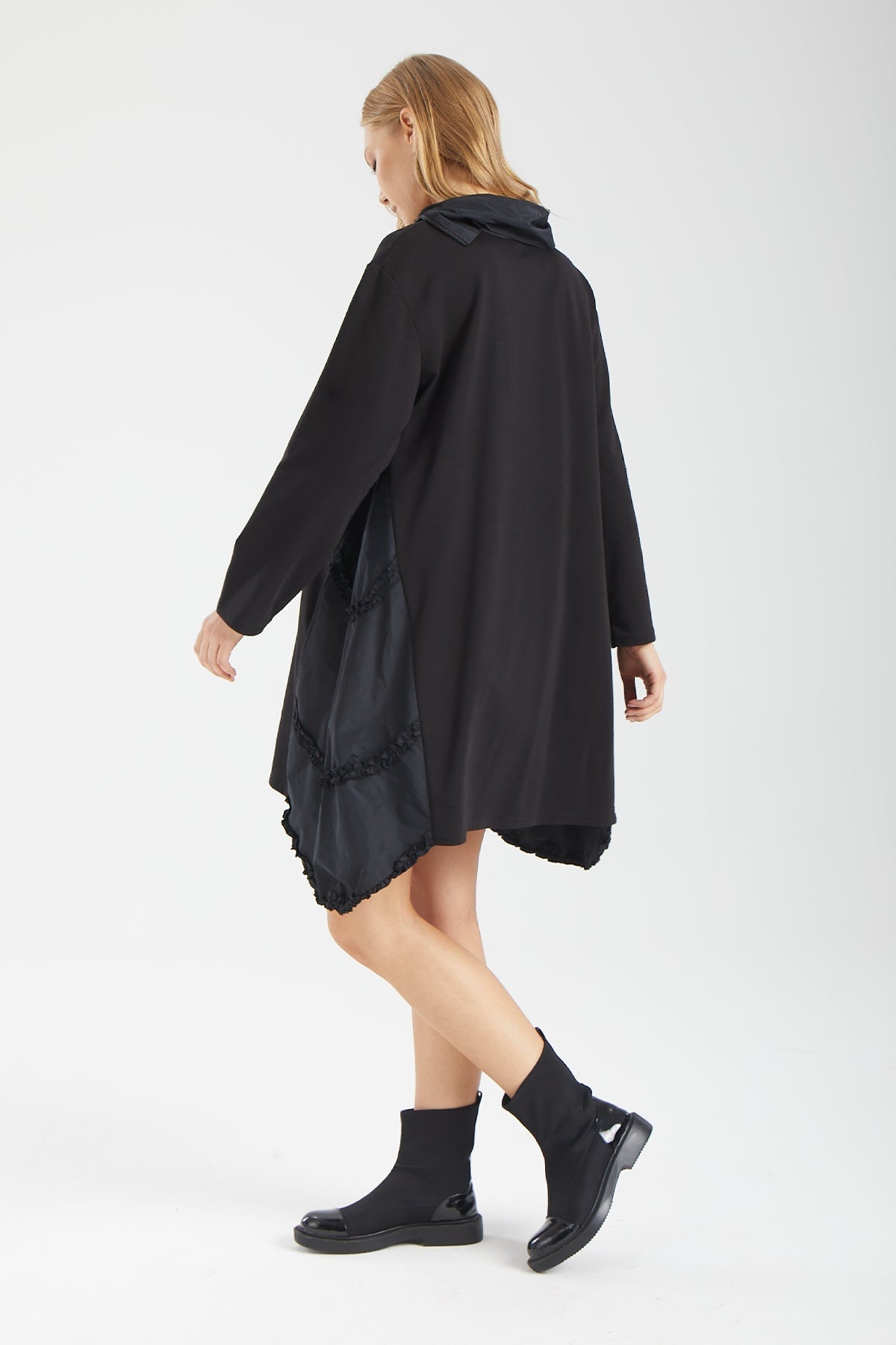 Kadın siyah elbise – ELARA Hibrit Tunik Elbise | IMBUE color:siyah