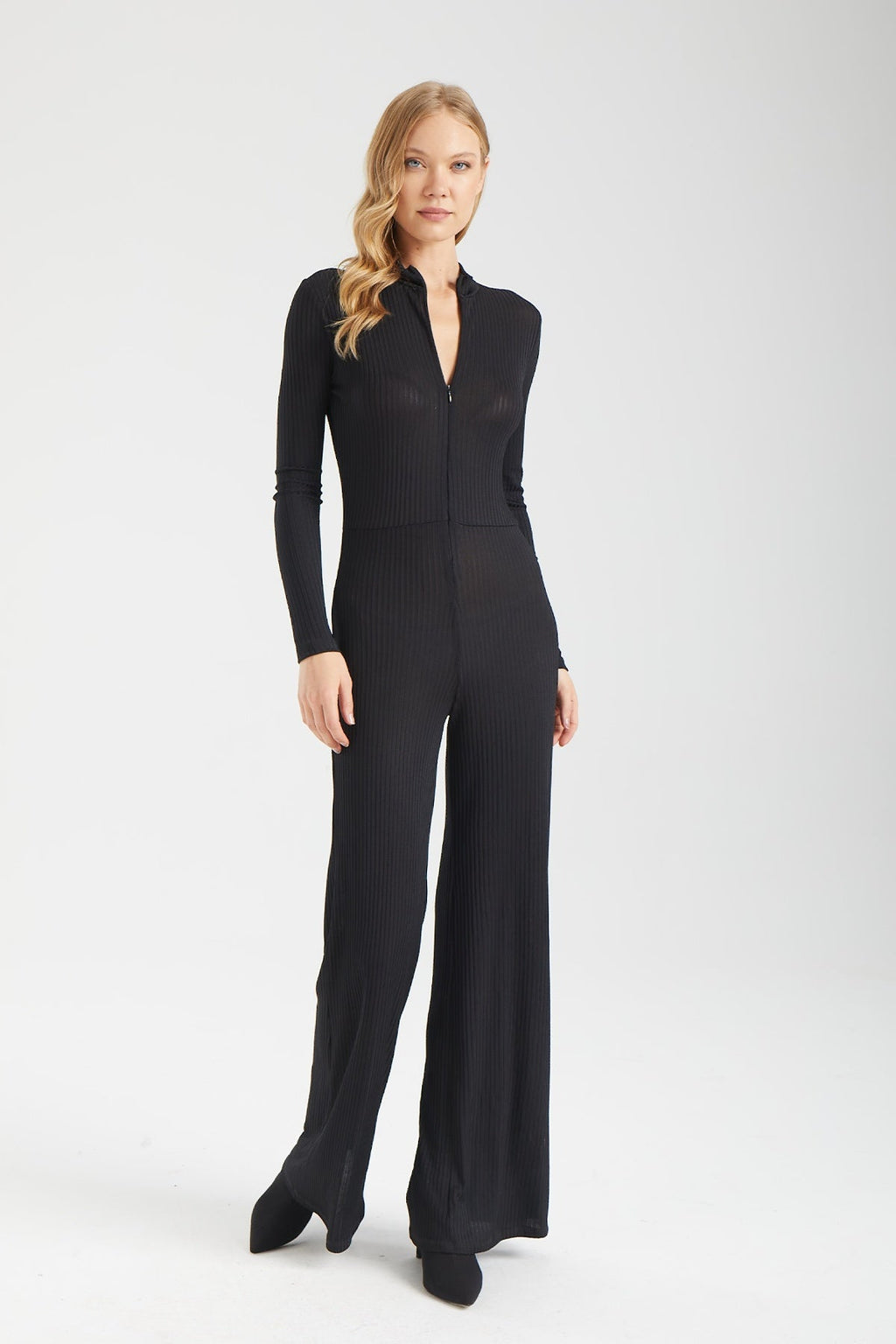 Kadın siyah tulum – COMET Fermuarlı Tulum | IMBUE color:siyah