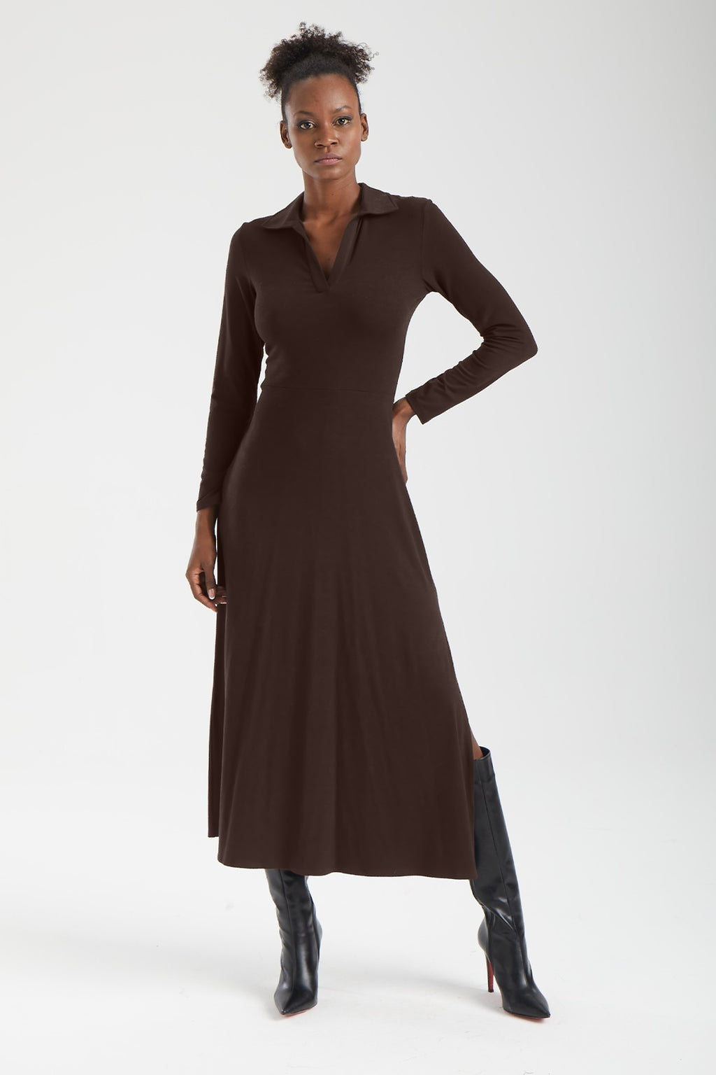 MAIA Yapısal V-Form Elbise