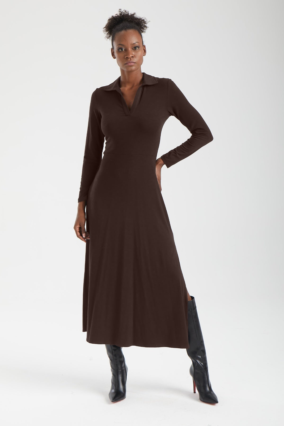 MAIA Yapısal V-Form Elbise