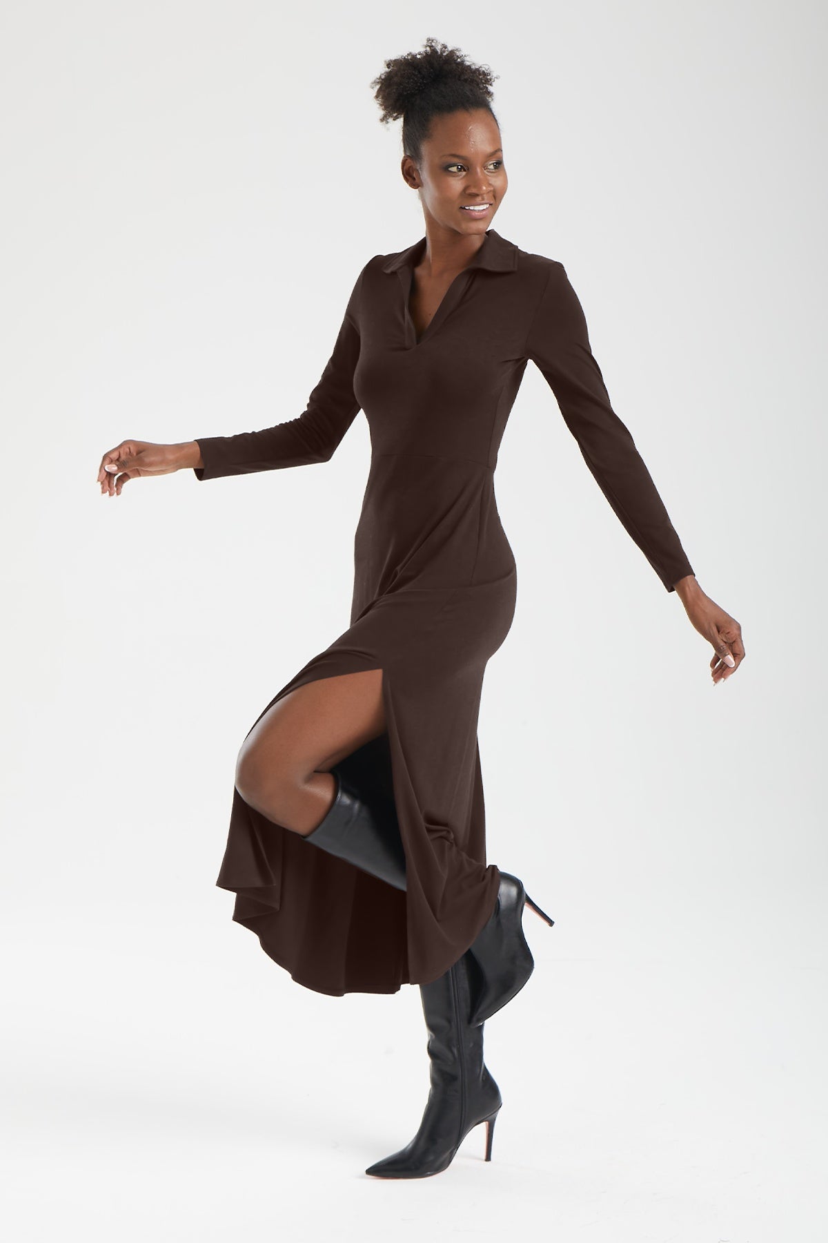 MAIA Yapısal V-Form Elbise