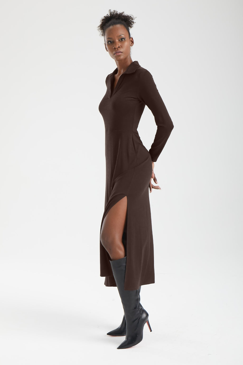 MAIA Yapısal V-Form Elbise