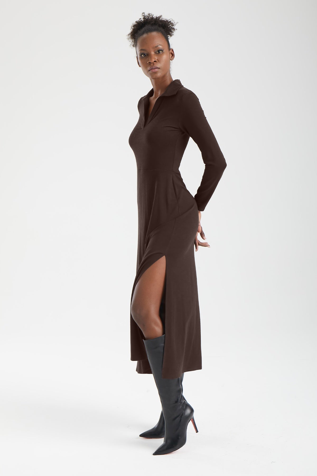 MAIA Yapısal V-Form Elbise