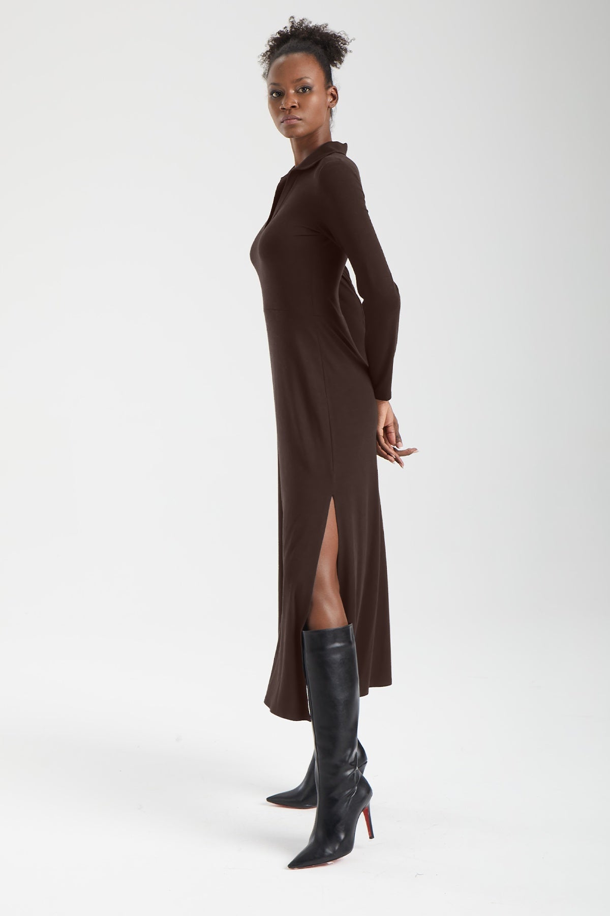 MAIA Yapısal V-Form Elbise