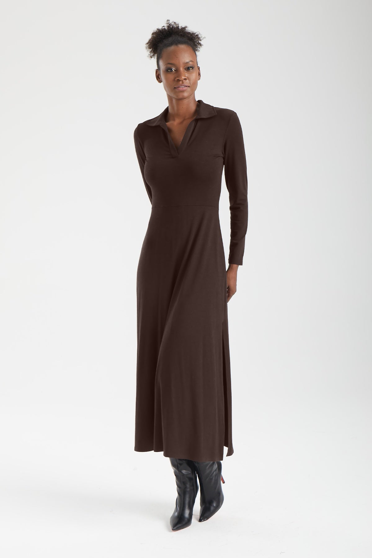 MAIA Yapısal V-Form Elbise