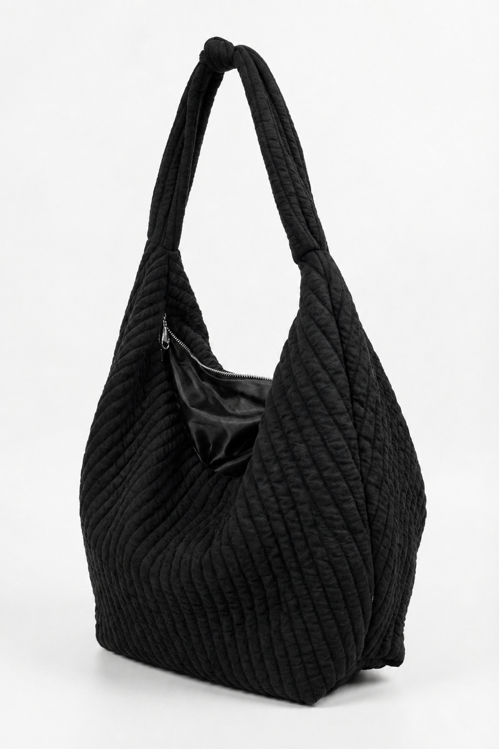 NUBE Düğümlü Hobo Çanta - siyah düğümlü hobo çanta - IMBUE - [color:siyah]